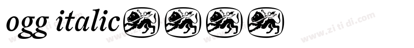 ogg italic字体转换